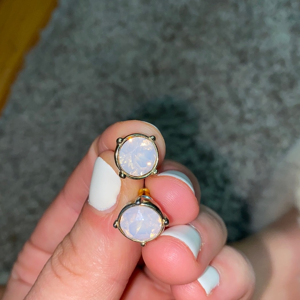 Pink crystal earrings